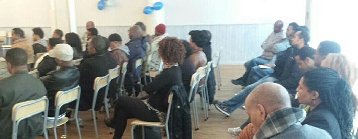 Semayawi Party in Stockholm, Sweden. በስዊድን የሰማያዊ ፓርቲ ድጋፍ ማኅበር ራሱን አስተዋወቀ