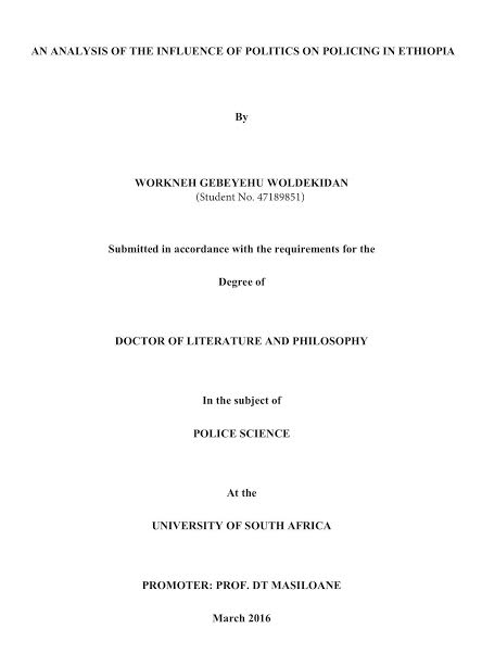 Workneh Gebeyehu thesis, his grand fathers name is Woldekidan