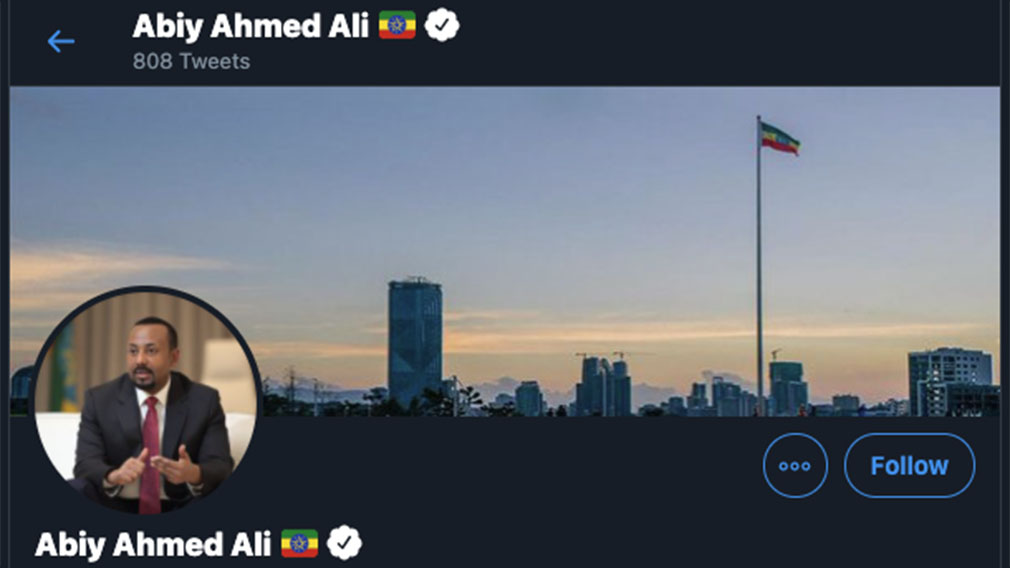 PM Abiy Ahmed's Twitter page