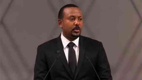 Nobel Laureate Abiy Ahmed while giving Nobel Lecture, Tuesday 10th December 2019, Oslo, Norway